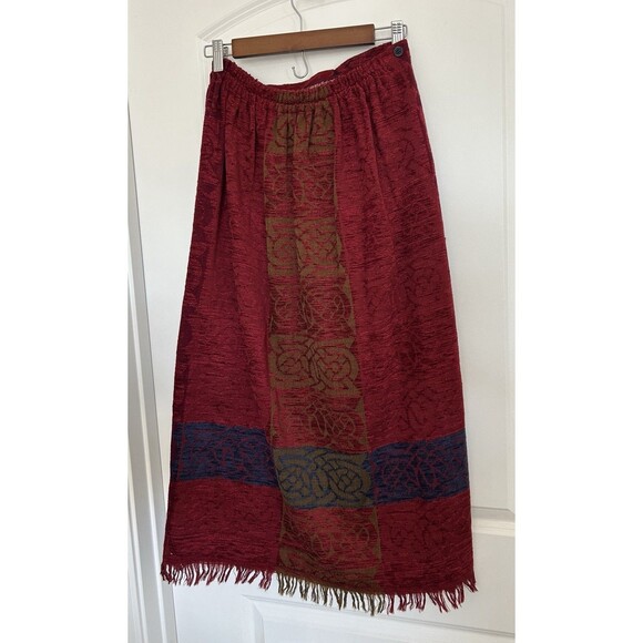 Mary Flaherty Skirt Free Sze Wool Blend Midi Dark Academia European Boho Vintage - Picture 4 of 14